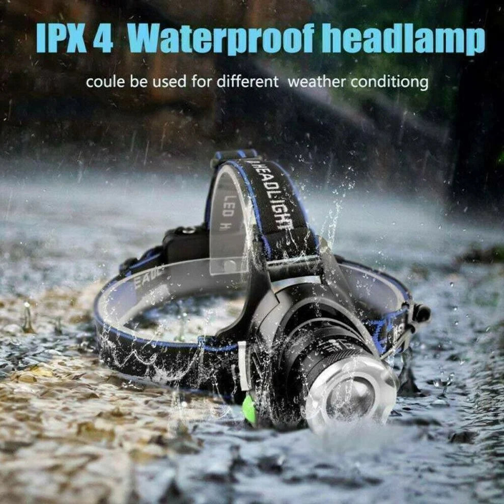 Rechargeable LED Headlamp with Zoom & 3 Light Modes