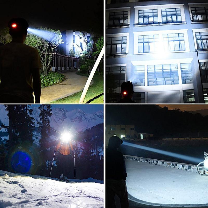 Mini Rechargeable COB LED Headlamp Body Motion Sensor Bicycle Head